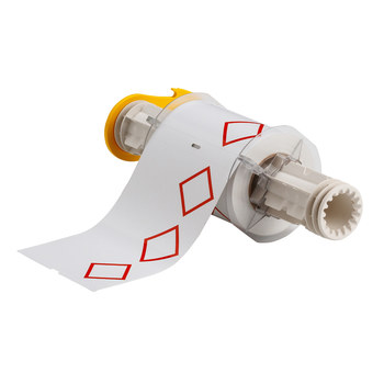 Imágen de Brady Rojo sobre blanco Transferencia térmica 130769 Rollo de etiquetas para impresora de transferencia térmica troquelado (Imagen principal del producto)
