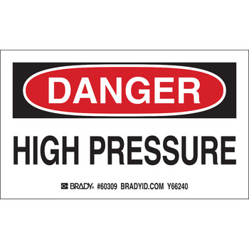 Imágen de Brady Negro/Rojo sobre blanco Papel 60309 Etiqueta de seguridad del equipo (Imagen principal del producto)