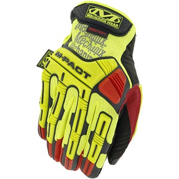 Mechanix Wear Hi-Viz M-Pact D4-36 Amarillo fluorescente 2XG TPR Guantes de trabajo - 781513-64725