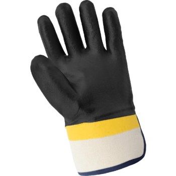 Global Glove 2740D Negro/Amarillo Grande Terciopelo Guantes de trabajo - acabado Áspero - 2740d lg