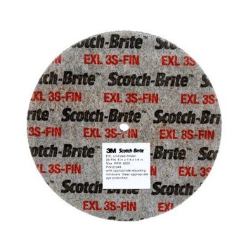 3M Scotch-Brite Unificado Carburo de silicio Suave Rueda de desbaste - Fina grado - Accesorio Eje - Diámetro 2 pulg. - Agujero Central 3/16 pulg. - Grosor 1/4 pulg. - 27998
