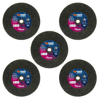 Weiler Tiger Ceramic Rueda de enganche portátil 68401 - Tipo 1 (recto) - 6 pulg. - Cerámico - 16 - R