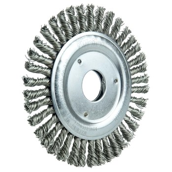 Weiler Roughneck 13249 Cepillo de rueda - Anudado - Circular trenzado Acero inoxidable cerda