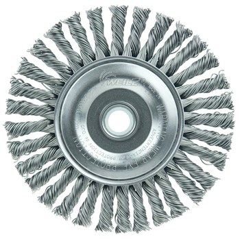 Weiler Roughneck 13124 Cepillo de rueda - Anudado - Circular trenzado Acero cerda