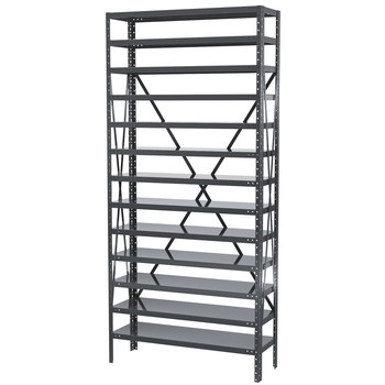 Imagen de Akro-mils AS1279 Shelfmax 6500 lb Ajustable Gris Revestido en polvo Acero 22 ga Abierto Ajustable Sistema de estantería fijo (Imagen principal del producto)