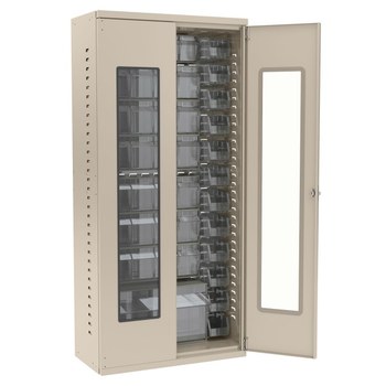 Imagen de Akro-mils AC3618QVTVA2 BEIGE Tiltview QV 1000 lbs Beige Transparente Revestido en polvo Acero 16 ga No apilable Gabinete para cajas (Imagen principal del producto)