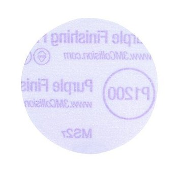 3M Hookit Recubierto A/O óxido de aluminio AO Morada Disco de película velcro - A/O óxido de aluminio AO - 3 pulg. - P1200 - Súper fino - 30368