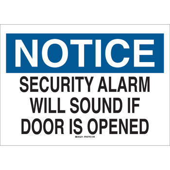 Imágen de Brady B-555 Aluminio Rectángulo Blanco Inglés Letrero de seguridad 41106 (Imagen principal del producto)