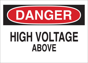 Imágen de Brady B-120 Poliéster reforzado con fibra de vidrio Rectángulo Blanco Inglés Cartel de seguridad eléctrica 76072 (Imagen principal del producto)