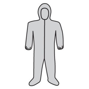Imágen de West Chester C3909 Gris Grande Polipropileno Overoles desechables para trabajo y uso general (Imagen principal del producto)