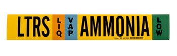 Imágen de Brady Negro/Azul/Verde/Blanco sobre amarillo Vinilo 90415 Marcador de tubería autoadhesivo (Imagen principal del producto)