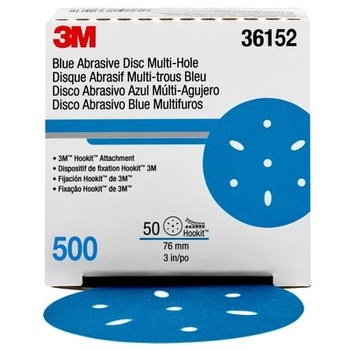 3M Hookit Óxido de aluminio cerámico Azul Disco de velcro - Óxido de aluminio cerámico - 6 pulg. - P150 - 36175