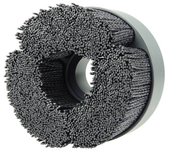 Weiler Bore-Rx Nailon Disco de cerdas - Mediano grado - Accesorio Eje - Agujero Central 1 1/4 pulg. - Diámetro de la cerda 0.055 pulg. - 86114