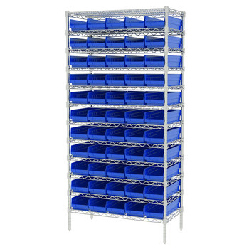 Imagen de Akro-mils AWS183630138 Shelfmax 2000 lb Ajustable Azul Cromo Acero Abierto Ajustable Sistema de estantería fijo (Imagen principal del producto)