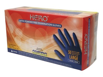 Imágen de Adenna Hero Azul Grande Látex Guantes desechables (Imagen principal del producto)