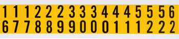 Imágen de Brady Serie 15 Negro sobre amarillo Interior/exterior Vinilo Serie 15 1520-# KIT Kit de etiquetas de números (Imagen principal del producto)