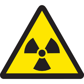 Imágen de Brady Negro sobre amarillo Triángulo Vinilo 60185 Etiqueta de peligro de radiación (Imagen principal del producto)