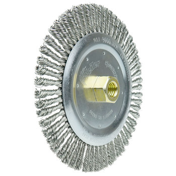 Weiler Roughneck 09200 Cepillo de rueda - Anudado - Circular trenzado Acero inoxidable cerda