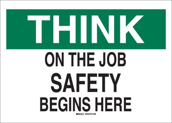 Imágen de Brady B-302 Poliéster Rectángulo Blanco Inglés Cartel de sensibilización de seguridad 88872 (Imagen principal del producto)