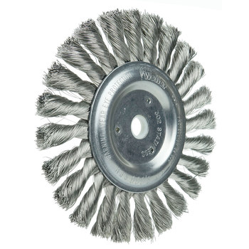Weiler 08325 Cepillo de rueda - Anudado - Torsión estándar Acero inoxidable cerda