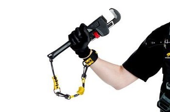 DBI-SALA Fall Protection for Tools Clip2Clip Amarre de herramienta 1500059 - 1 3/4 a 24'' - Amarillo y negro - 93076