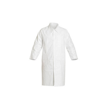 Imágen de Dupont IC224S Blanco Grande Tyvek Isoclean Bata de laboratorio reutilizable para trabajo y uso general (Imagen principal del producto)