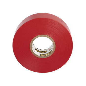 3M Scotch 35 Red PVC Insulating Tape - 3/4 in x 66 ft - 0.75 in Wide - 7 mil Thick - 10810