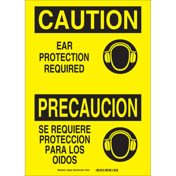 Imágen de Brady B-401 Poliestireno Rectángulo Amarillo Inglés/Español Cartel de PPE 38938 (Imagen principal del producto)