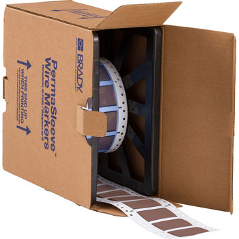 Imágen de Brady Permasleeve Marrón Termocontraíble, Autoextinguible Transferencia térmica 3PS-750-2-BR Manga para impresora de transferencia térmica troquelada (Imagen principal del producto)