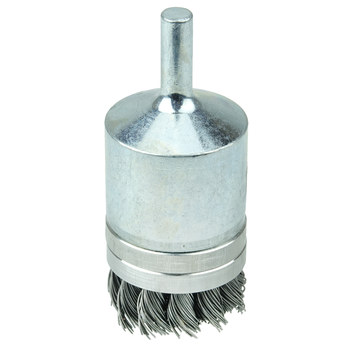 Weiler Acero Cepillo de copa - Accesorio Vástago sin rosca - Diámetro 1-1/8 pulg. - Diámetro de la cerda 0.014 pulg. - 11140