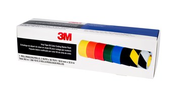 3M 5S Safety Pack Paquete básico para codificación por color 471 Multicolor Cinta de marcado - 2 pulg. Anchura x 36 yd Longitud - 5.2 mil Espesor - Un solo lado Adhesiva - 97971