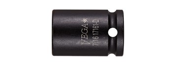 Vega Tools M10701-D 12 Puntos 7 mm Pared Delgada Toma De Impacto - Acero S2 Modificado - accionamiento 1/4 pulg. Cuadrado - A - Cónico - 25.0 mm Longitud - 01774