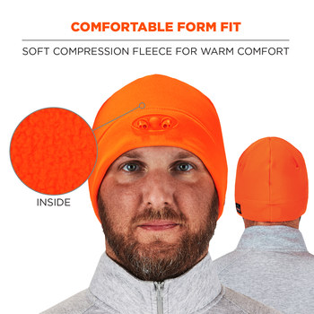 Ergodyne N-Ferno 6804 Naranja Universal Polar Cubrecabeza para clima frío - 720476-16804