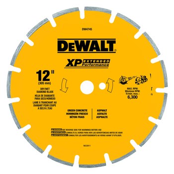 Imágen de Cuchilla circular segmentada XP Asphalt/Green concreto DW4745 de Diamante por 12 pulg. de DEWALT (Imagen principal del producto)