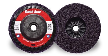 3M Scotch-Brite Clean & Strip XT Pro Carburo de silicio Disco de Cambio Rápido - Diámetro 4 1/2 pulg. - Agujero Central 5/8-11 pulg. - 05574