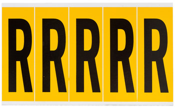 Imágen de Brady 15 Series Negro sobre amarillo Interior/exterior Vinilo 15 Series Carta 1560-R Etiqueta en forma de letra (Imagen principal del producto)