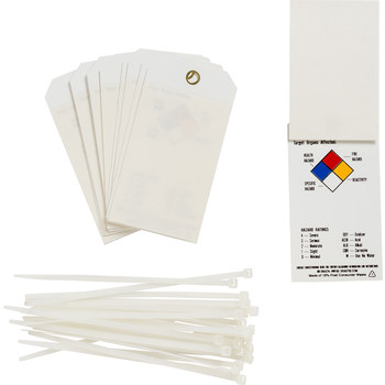 Imágen de Brady Negro/Azul/Rojo/Amarillo sobre blanco Autolaminados, Dos lados Poliéster 99102 Etiqueta de peligro químico (Imagen principal del producto)