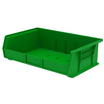 Imagen de Akro-mils Akrobin 60 lb Verde Polímero de grado industrial Colgado/Apilado Contenedor de almacenamiento (Imagen principal del producto)