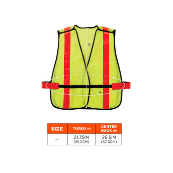 Ergodyne Glowear 8080BAX Chaleco de alta visibilidad 26040 - Universal - Poliéster - Lima de alta visibilidad