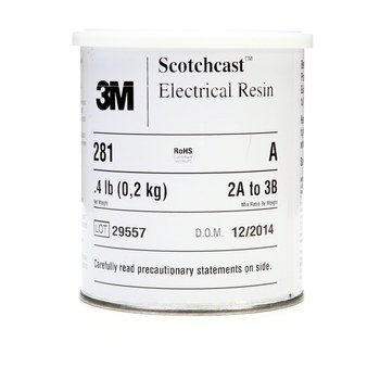 3M Scotchcast 281-1 QRT. - 1 LB/KIT-16 KITS/CTN Blanco Epoxi Resina líquida eléctrica - 27634