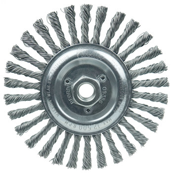 Weiler Roughneck 09386 Cepillo de rueda - Anudado - Circular trenzado Acero cerda