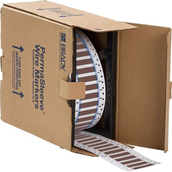 Brady PermaSleeve 3PS-250-2-BR Funda de impresora troquelada - 2 pulg. x 0.439 pulg. - Marrón - B-342