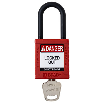 Imágen de Brady Rojo Plástico Candado de seguridad (Imagen principal del producto)