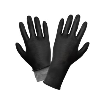 Global Glove Panther-Guard 800F Negro Grande Nitrilo Guantes desechables - Grado Alimento - acabado Liso - Longitud 11 pulg. - 800f lg