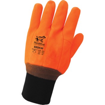 Global Glove Frogwear 880KW Naranja XL Jersey Guantes para condiciones frías - acabado Áspero - 856187-00176
