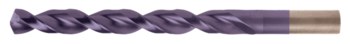 Cleveland Q-Cobalt 2075-TA Wide Land Parabolic Taladro de Jobber - Corte de mano derecha - Punta Dividir 135° - Acabado TiAlN - Longitud Total 2.125 pulg. - Flauta Espiral - Acero De Alta Velocidad M42-Cobalto Del 8% - Vástago Recto - C11445