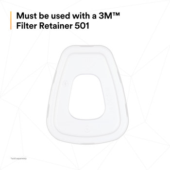 3M 6000 5N11 Filtro de respirador reutilizable 46464 - Blanco - N95