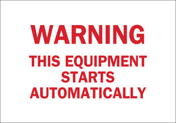 Imágen de Brady B-401 Poliesterino de alto impacto Rectángulo Blanco Inglés Cartel de seguridad del equipo 25058 (Imagen principal del producto)