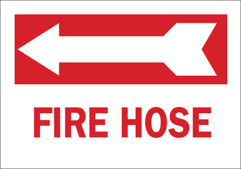 Imágen de Brady B-120 Poliéster reforzado con fibra de vidrio Rectángulo Blanco Inglés Cartel de equipo de fuego 73481 (Imagen principal del producto)
