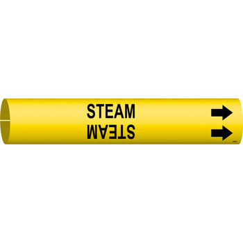 Imágen de Brady Bradysnap-On Negro sobre amarillo Plástico 4129-C Marcador de tubería a presión (Imagen principal del producto)
